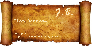 Flas Bertram névjegykártya